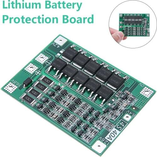 Mayitr 1pc 4S 40A 18650 Li-ion Protector Board 16.8V Lithium Battery BMS Protection Board With Balance for Integrated Circuits