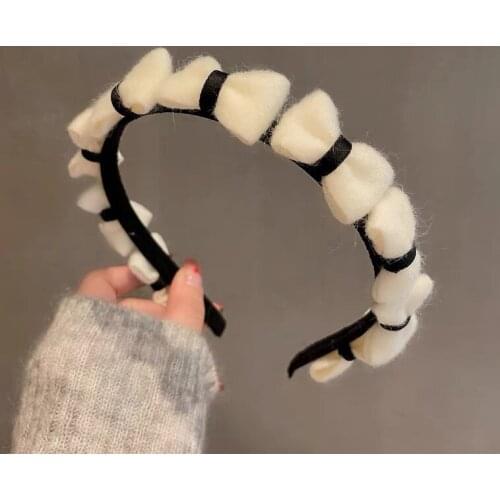 2021 new super fairy French elegant headband temperament bow female summer hairpin net red headband