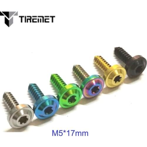 10pcs M5 x 17mm GR5 Titanium Alloy Self Tapping Flange head Torx Screw Bolts For Motorcycle Car Bicycle