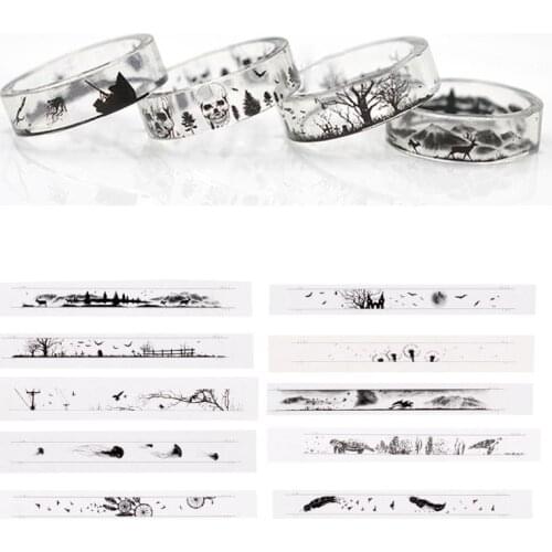 10Pcs DIY Resin Ring Filling Material Epoxy Resin Crystal Silicone Mold Jewelry Making
