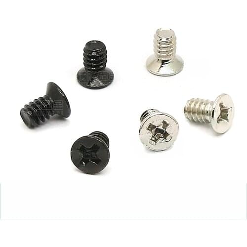 100PCS 6#-32*5/6/8 Countersunk Phillips Computer Hard Disk Screws Cross Flat Screws UNC Ni-plated/Black Zinc/Rust-proof