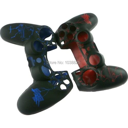 12pcs/lot Fashion Silicone Rubber Gel Skin Case Cover need for speed design silicone case For PlayStation 4 PS4 Controllers