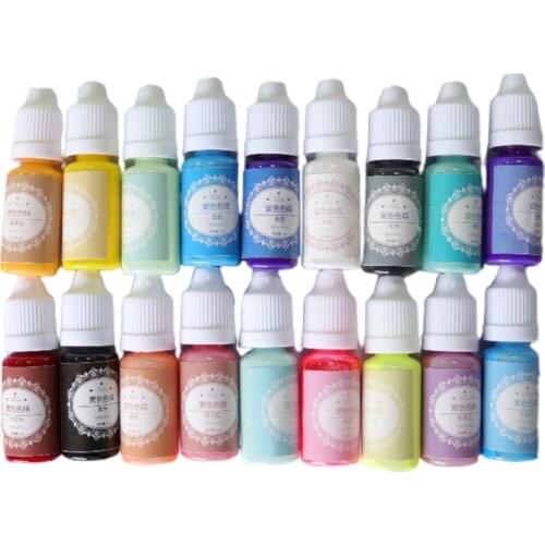 18 Colors Crystal Epoxy Pigment UV Resin Dye DIY Jewelry Colorant Art Crafts Coloring Drying Color Mixing Liquid