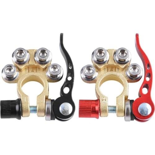 2Pcs 12V Car Battery Terminal Wire Cable Clamp Terminal Quick Disconnect Shut-Off Connectors For Car Auto Accessories