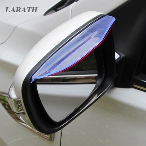 2x Universal Car Mirror Rain Deflector Blades Shade Back Eyebrow Cover Flaps