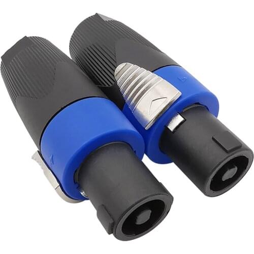 1/2Pcs 4 Pole Speaker Plug Twist Lock Cable Connector for NEUTRIK Type NL4FC Speakon 4 Pole Plug Male Audio SPK Connectors