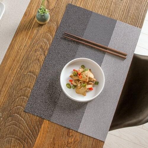 4pcs/lot Restaurant Insulation Placemat Table Mat Disc Pad Bowl Pad Coaster Waterproof Tablecloth Decoration PVC Mat 45*30CM