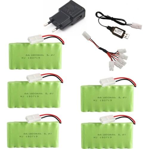 8.4v 1800mAh Battery Charger Sets For Rc toy Boat Gun Car Tank Train Robot NIMH AA 8.4v Rechargeable Battery Pack