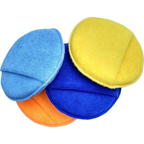 10PCS Soft Microfiber Car Wax Applicator Pads Polishing Sponge Remove Wax Detailing Wash Clean Paint Care With Pockets Large