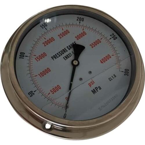 Free shipping Model :WS-EN400 6 inch diameter 0-4000 Bar G1/2'' size bottom connected High pressure range manometer