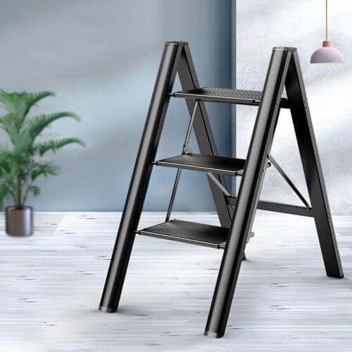 Household Step Ladder portable folding ladder aluminum alloy herringbone Anti-Slip and Wide Pedal flower rack three-step Ladder