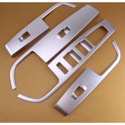 CITALL Chrome Silver Car Door Window Armrest Switch Control Panel Cover Trim Moulding Fit For Hyundai Sonata 2015 2016 2017