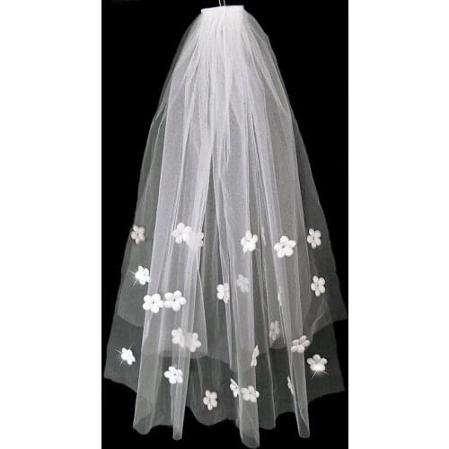 Kagenmo Flower Bridal veil Wedding veil dress accessories 2 layer I