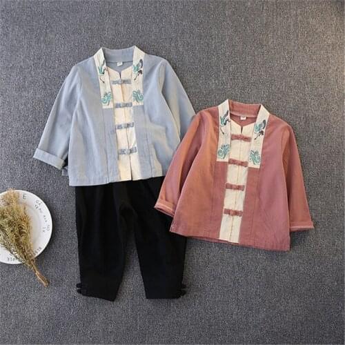 Hanfu boys spring and autumn childrens costumes mens treasures Chinese style childrens clothes boys Tang suits baby boys