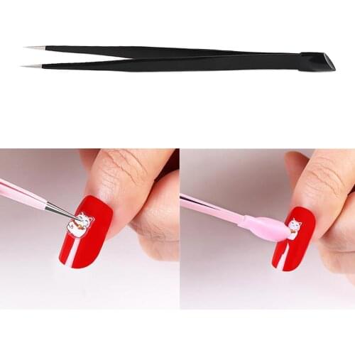 Double-headed Multi-fonction Metal Nail Tweezers with Pressure Head