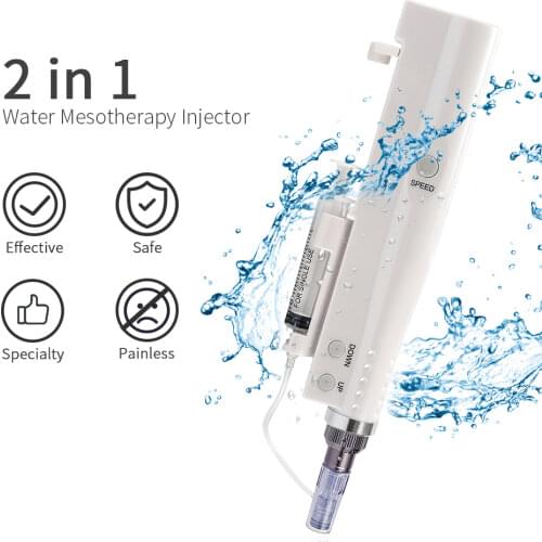 2 In 1 Water Mesotherapy Injector Hydrolifting Injector Pen High Pressure Wrinkle Removal Face Lifting Tightening Skin Cleaner