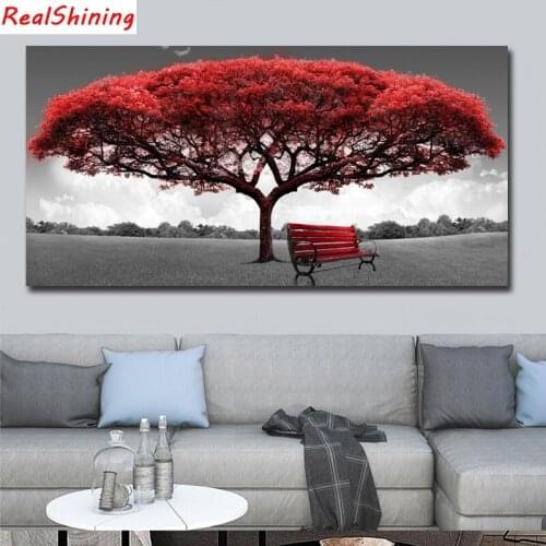 Large size picture Red tree diamond Embroidery diy diamond painting mosaic painting 3d cross stitch H2425