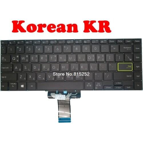 Laptop Keyboard For ASUS M433IA 0KNB0-212AKR00 NSK-W3SBQ ASM19G53KOJH182 Without Frame Black Korean KR NO Backlit Film