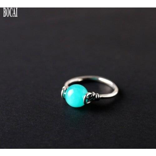 New 100% S925 Sterling Silver Ring for Woman Thai Silver Natural Color Stone Ring Korean Jewelry Womens Silver Rings