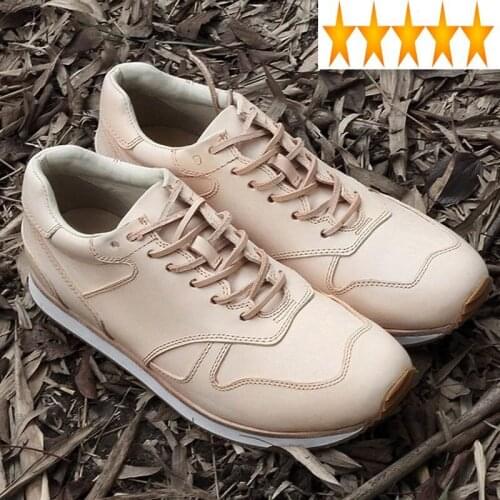 Genuine High Quality Mens Cow Leather Casual Lace Up Joggers Sneakers Brand Skateboard Shoes Outside Man Low Cut Trainers
