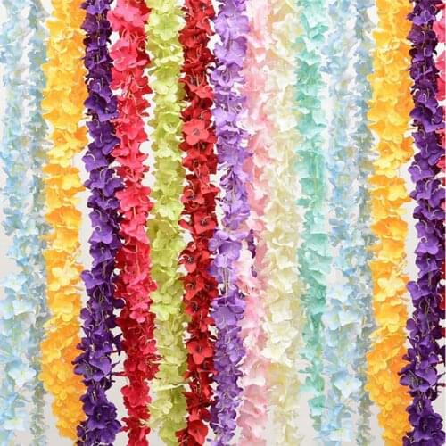 1Pc Hot Wisteria Artificial Flower Vine For Party Romantic Wedding Childrens Room Decorative Silk Garlands of Artificial flower