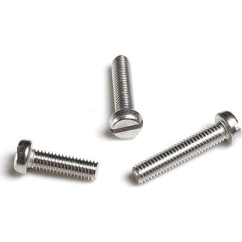 M5 column screws cap straight line slot screw one line socket bolts GB65 stainless steel slot drive bolt 6mm-50mm length