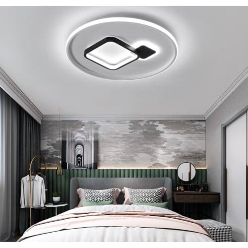 Nordic Minimalist Led Ceiling Lamp Spot Restaurant Living Study Lamp Bedroom Office Personality Black White Body Warmly Lighting