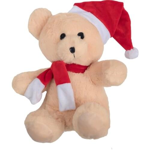 1pc 27cm Kawaii Christmas Bear Plush Toys for Children Stuffed Cute Teddy Bear Doll for Kids Lovely Soft Appease Toy Brinquedos