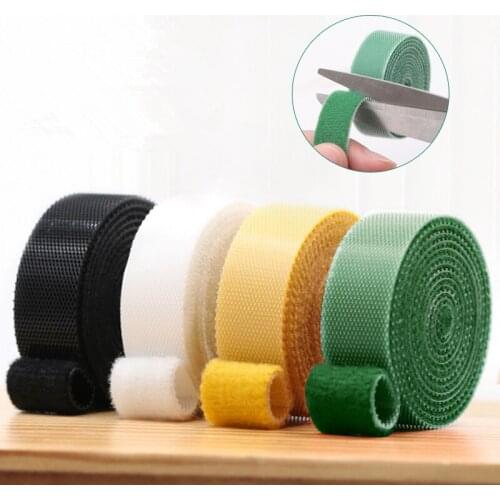 10 Meters Polyester PP Reusable Cable Ties Hook And Loop Fastener Strap Wire Data Cable Self-Adhesive Line Belt