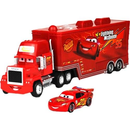 Disney racing toy car mobilization alloy car model Mai Kun container truck Mai uncle childrens toy car