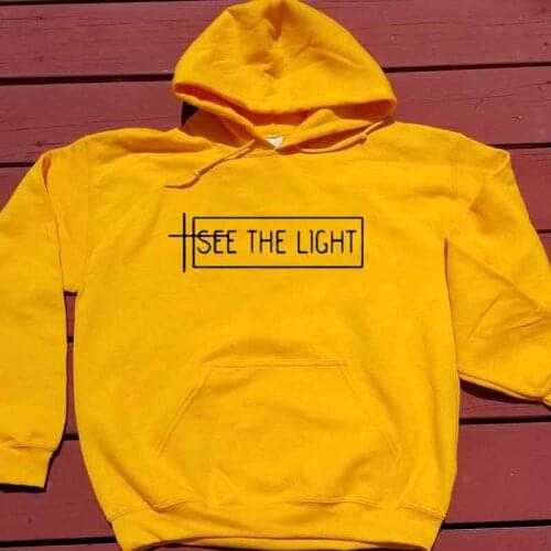 See The Light Christian Hoodies Women unisex Jesus faith fashion religion hoodie pure cotton church slogan tumblr baptism tops