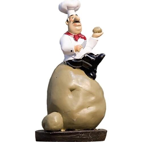 Fashion Home Decoration Bar Small Decorative Items Characters Modern Chef Statue Character Ornaments Resin Crafts
