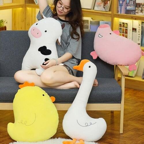 Soft Pillow Breathable Collectible Cartoon Design Stuffed Animal Doll Toy for Sofa