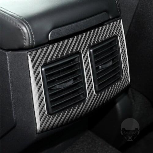 Rear Air Vent Outlet Cover Trim Sticker for Dodge Challenger 2008-2014 Interior Decoration Car Accessories LHD Carbon Fiber
