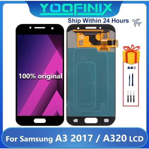 Original For Samsung Galaxy A3 2017 LCD Touch Screen Digitizer Display Replacement Parts For A320 Display A320F/DS A320F LCD