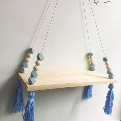 Hanging Board Tassels Multifunctional Wood Especial Hanging Bracket for Living Room
