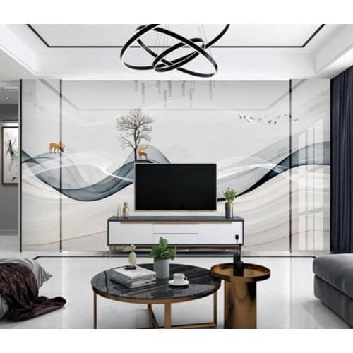 Custom 3D Photo Wallpaper Abstract marble ink landscape Wall Paper Modern Minimalist Bedroom Sofa TV Wall Mural Paper Painting