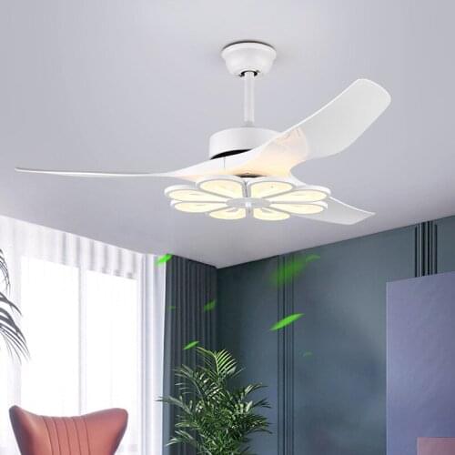 Nordic simple ceiling light with fan remote control fan lamp dining room living room bedroom lighting 52inch