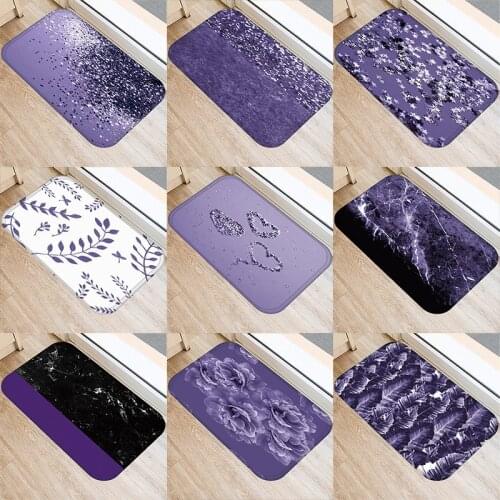 Purple Pattern Kitchen Mats Anti-slip Gift Love Heart Modern Living Room Balcony Bathroom Carpet Doormats In The Hallway 48266