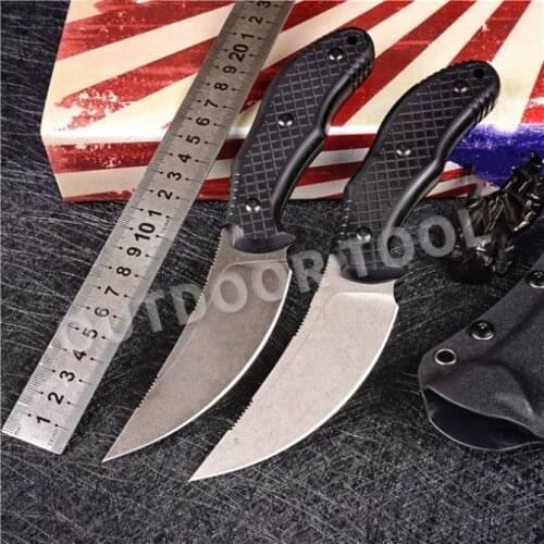 Bastin Helicopter Straight Knife Fixed Black Knife M390 Blade CNC Camping Hunting Outdoor Survival Knife with K Sheath