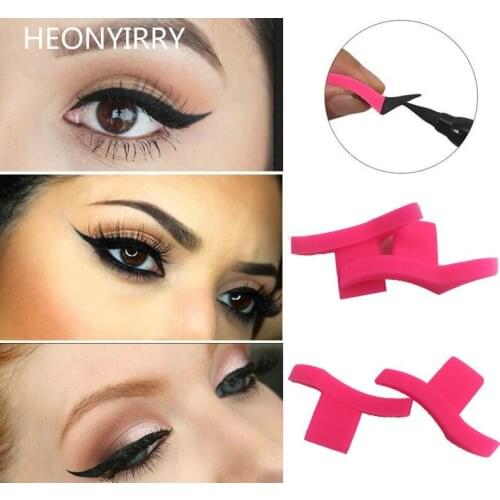 1Pair Stamps Eyeliner Tool Cat Eyeliner Template Stencil Models Professional Makeup New Wing Style Cat Eye Wing Eyeliner Stamps