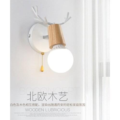 Nordic Minimalism Gold Led Bedside Wall Lamps Concise Glass Ball Study Mirror Bathroom Light Fixtures Free Shipping