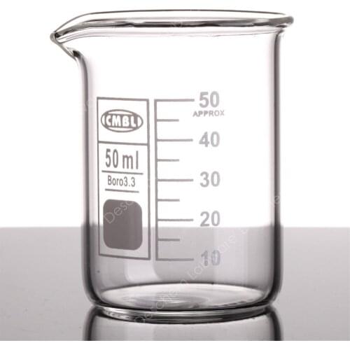 50mL Glass Beaker,Low Form,New Chemistry Laboratory Glassware