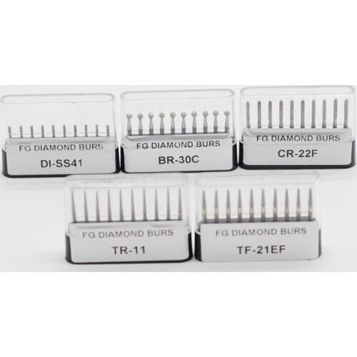 Dental Lab Diamond Bur Drill Kit 1.6mm For High Speed Handpiece Polishing