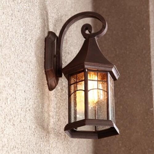 Vintage Wall Lamp Outdoor Courtyard Retro Lamps Waterproof Corridor Lamp Wall Light