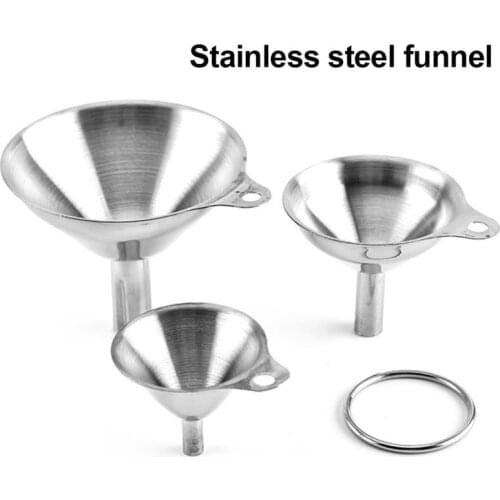 Stainless Steel Funnel Kitchen Oil Liquid Wide Mouth Funnels with Detachable Filter Kitchen Tools