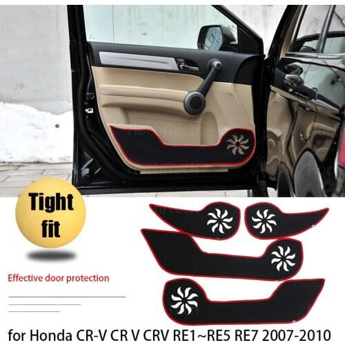 Protective Mat Door Inside Guard Accessories Protection Carpet Car Door Anti Kick Pad Sticker for Honda CR-V CR V CRV 2007-2010