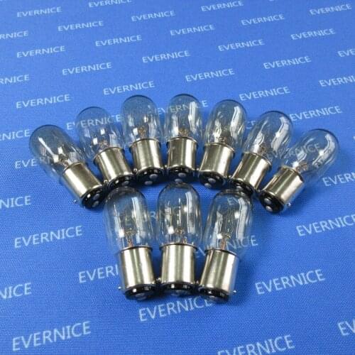 10 PCS BULB 15W 220V DOUBLE CONTACT CLEAR #649 for SIMPLICITY SL415, SL1650 BABYLOCK BL1000, BL1050