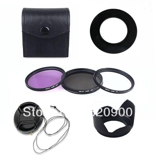100% GUARANTEE 52mm Lens Hood + UV CPL FLD Filter Kit + Cap for Nikon D3100 D5100 w/ 18-55mm