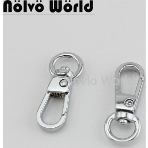 Nolvo World 5-20-100pcs 6 colors 31.6*9mm 3/8" chrome metal bag chain clasp lobster swivel snap hook clasp